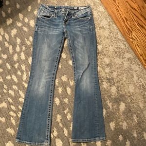 Miss me jeans very cute but on these jeans size 26